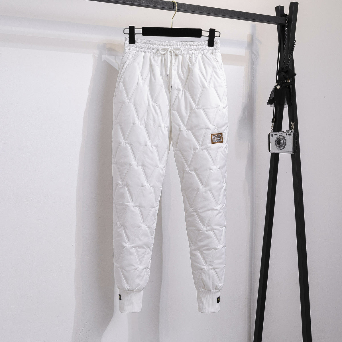 Pantalon en coton Blanche blanc, pièce seule, vue de face