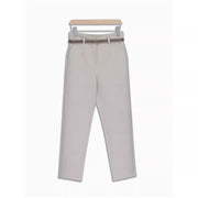Pantalon en laine Victoire ivoire, pièce seule, vue de face