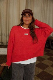 Pull doux à col rond