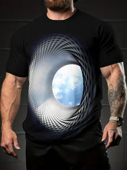 T-shirt à col rond — vue portée de face