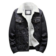 Veste boutonnée à col effet sherpa — vue de dos