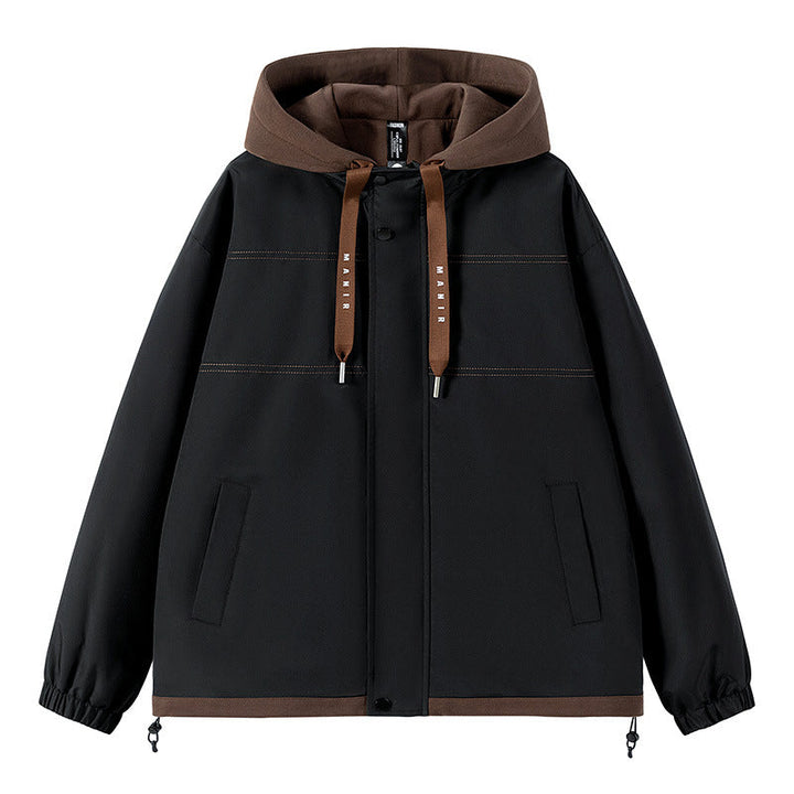 Veste à capuche contrastante