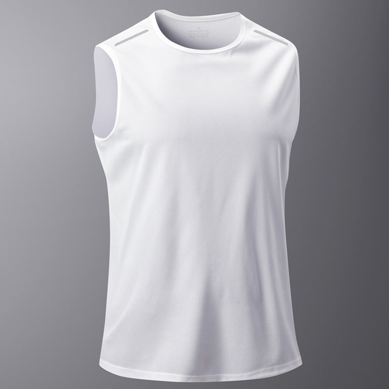 Débardeur sport blanc, vue de face