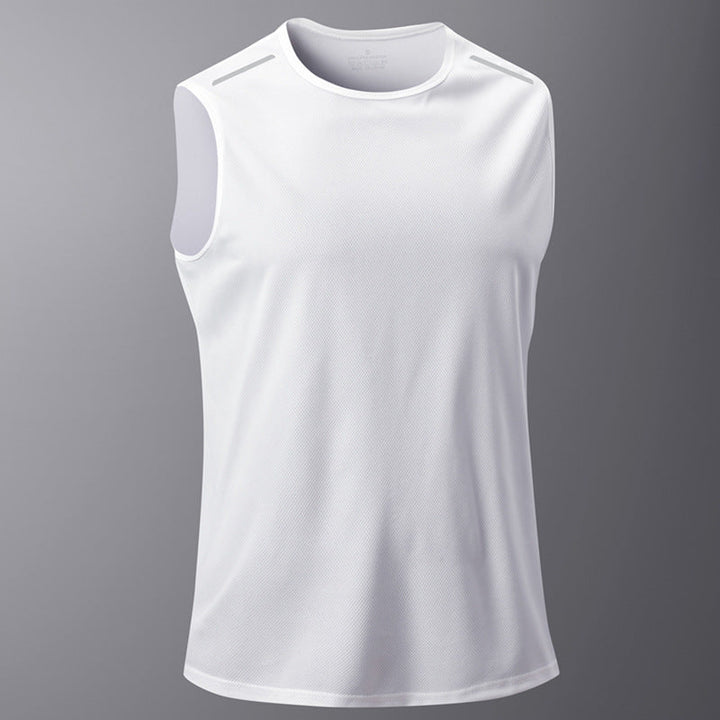 Débardeur sport blanc, vue de face
