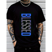 T-shirt col rond grandes tailles noir — vue portée de face
