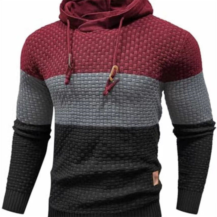 Sweat à capuche et bandes tricolores