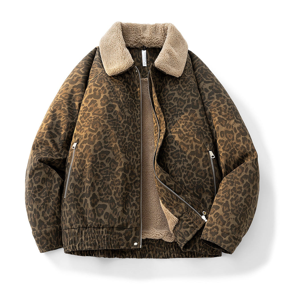 Veste léopard marron, vue de face