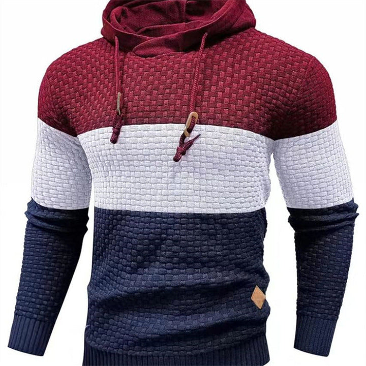 Sweat à capuche et bandes tricolores