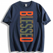T-shirt col rond grandes tailles bleu marine — pièce isolée, vue de face