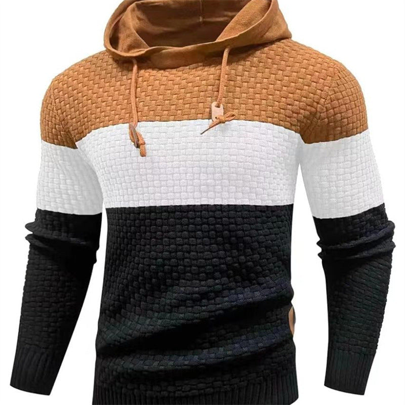 Sweat à capuche et bandes tricolores