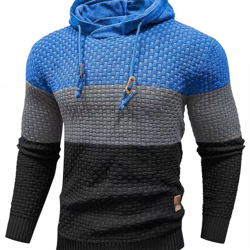 Sweat à capuche et bandes tricolores