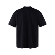T-shirt uni noir, vue produit de face