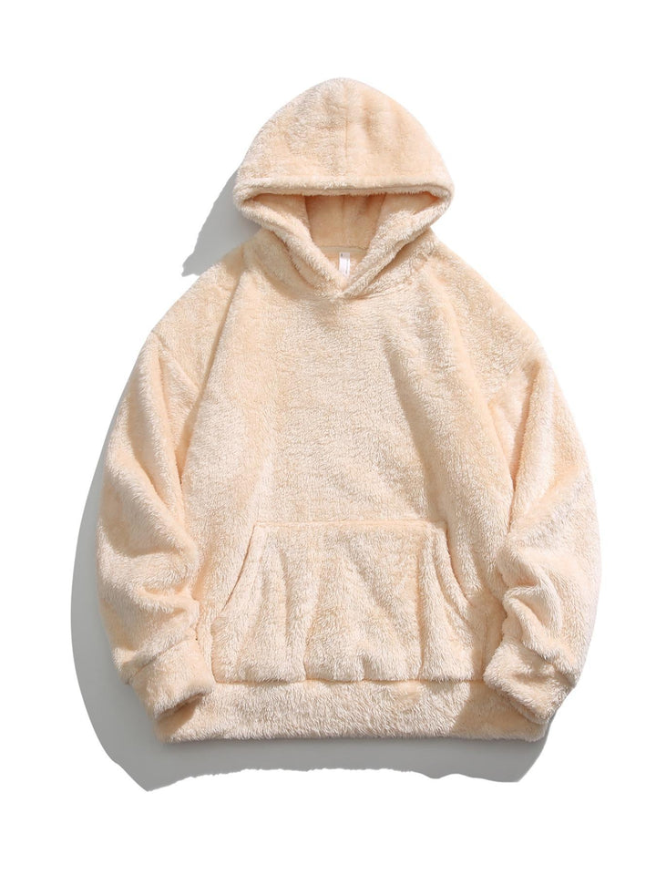 Sweat à capuche aspect peluche