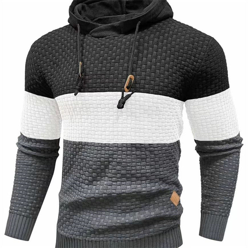 Sweat à capuche et bandes tricolores