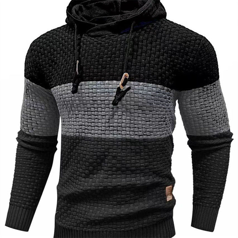 Sweat à capuche et bandes tricolores