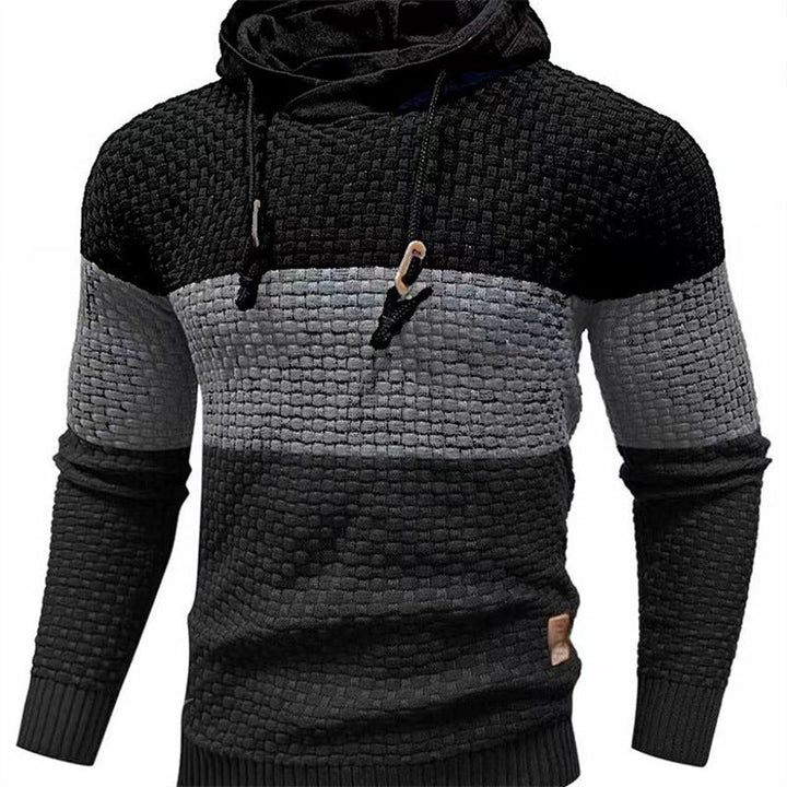Sweat à capuche et bandes tricolores