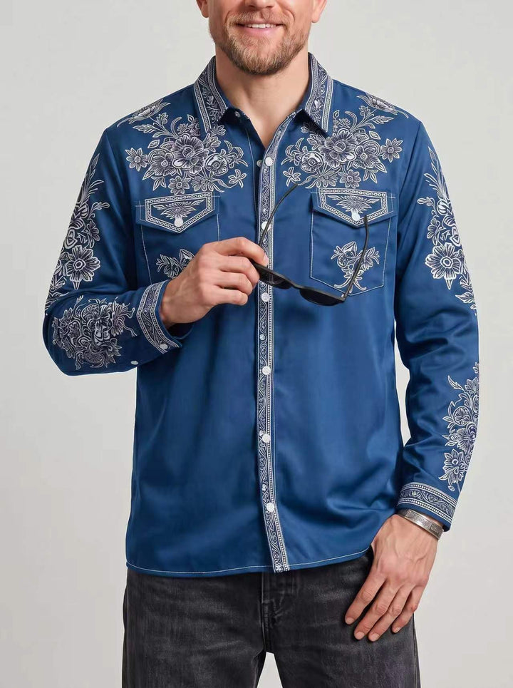 Chemise à motifs contrastés — vue complémentaire du produit.