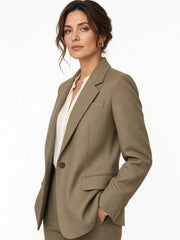 Blazer kaki structuré — vue de profil