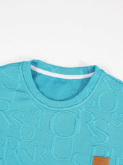 Ensemble t-shirt short motif relief
