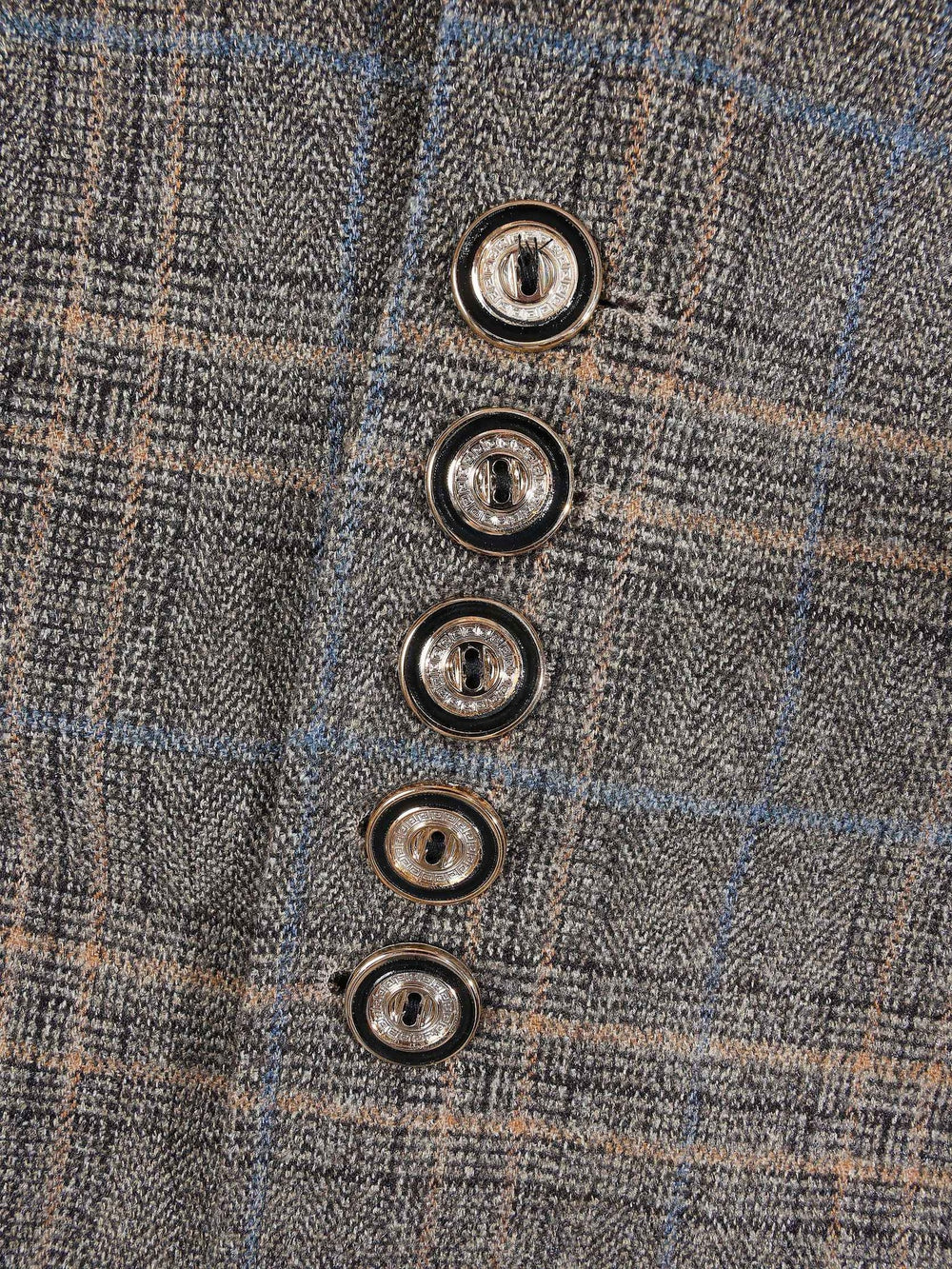 Blazer à carreaux à boutonnage simple