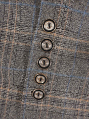 Blazer à carreaux à boutonnage simple
