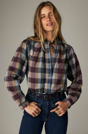Blouse à carreaux