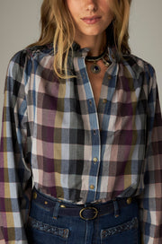Blouse à carreaux