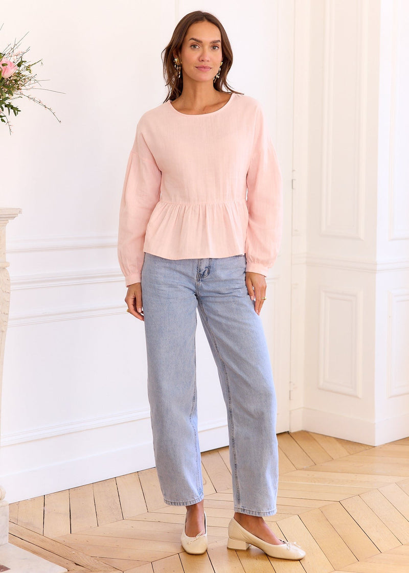 Blouse rose Amandine