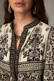 Blouse imprimée contrastée