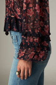 Blouse courte à col droit