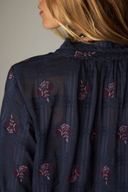 Blouse florale brodée