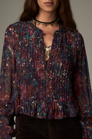 Blouse courte imprimée