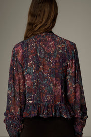 Blouse courte imprimée