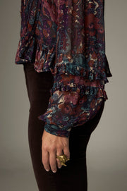 Blouse courte imprimée