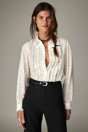 Blouse texturée neige
