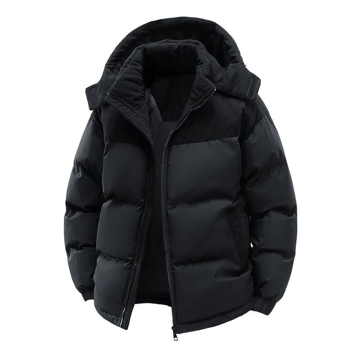 Blouson bicolore à capuche et poches