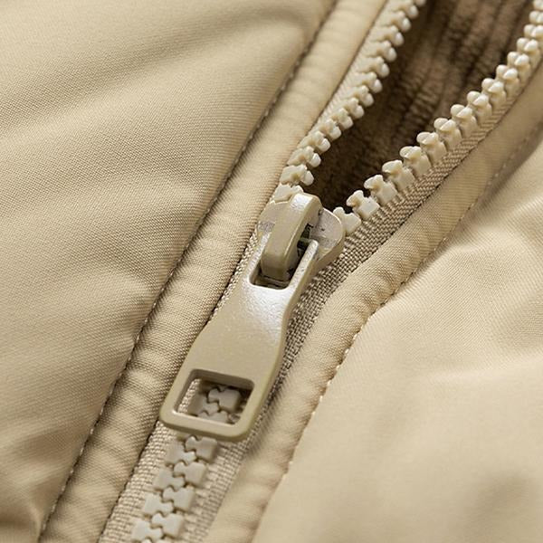 Blouson bicolore à capuche et poches