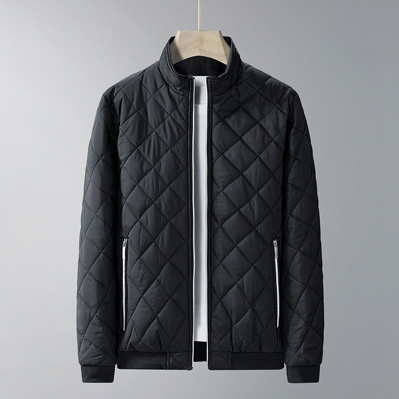 Blouson matelassé noir, vue de face