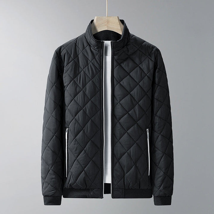 Blouson matelassé noir, vue de face