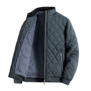 Blouson matelassé gris, vue ouverte