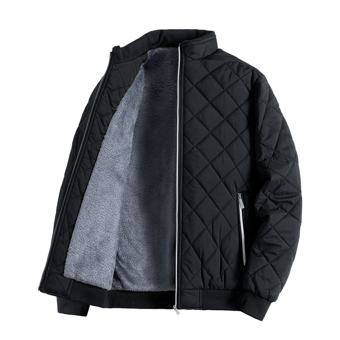 Blouson matelassé noir, vue ouverte
