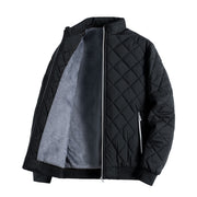Blouson matelassé noir, vue ouverte