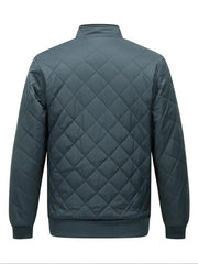 Blouson matelassé gris, vue de dos