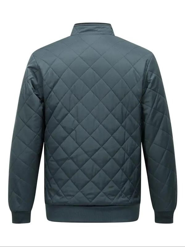 Blouson matelassé gris, vue de dos