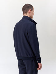 Blouson bleu marine — vue portée de dos