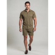 Ensemble chemise jacquard et short