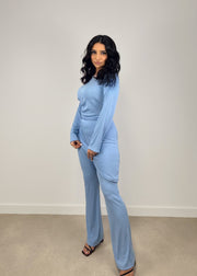 Ensemble côtelé bleu clair