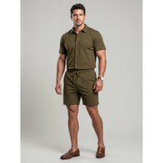 Ensemble chemise jacquard et short
