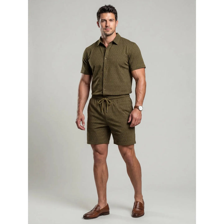 Ensemble chemise jacquard et short