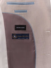 Costume 2 pièces beige — gros plan de la doublure intérieure